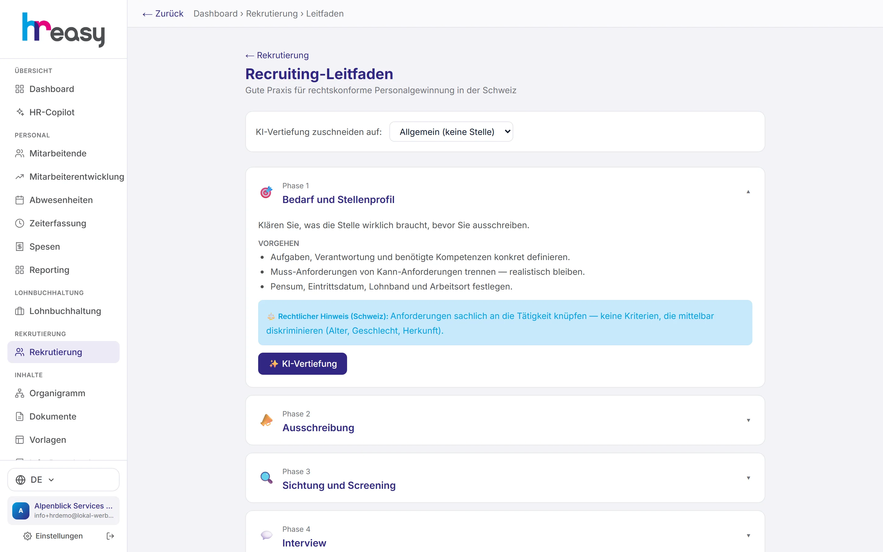 Recruiting-Leitfaden mit Phasen, Checklisten und Rechtshinweisen